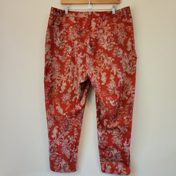 Vintage Lauren Ralph Pants Lauren Paisley Cropped Women's 18WX 25"Straight Leg - Picture 6 of 12